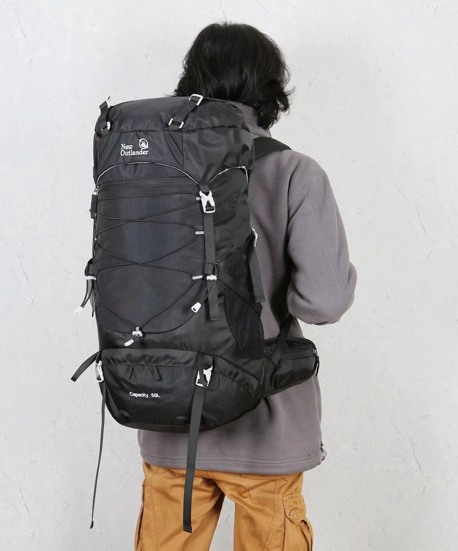 Anti-Theft 50L Nylon Camping Trekking Backpack detail image
