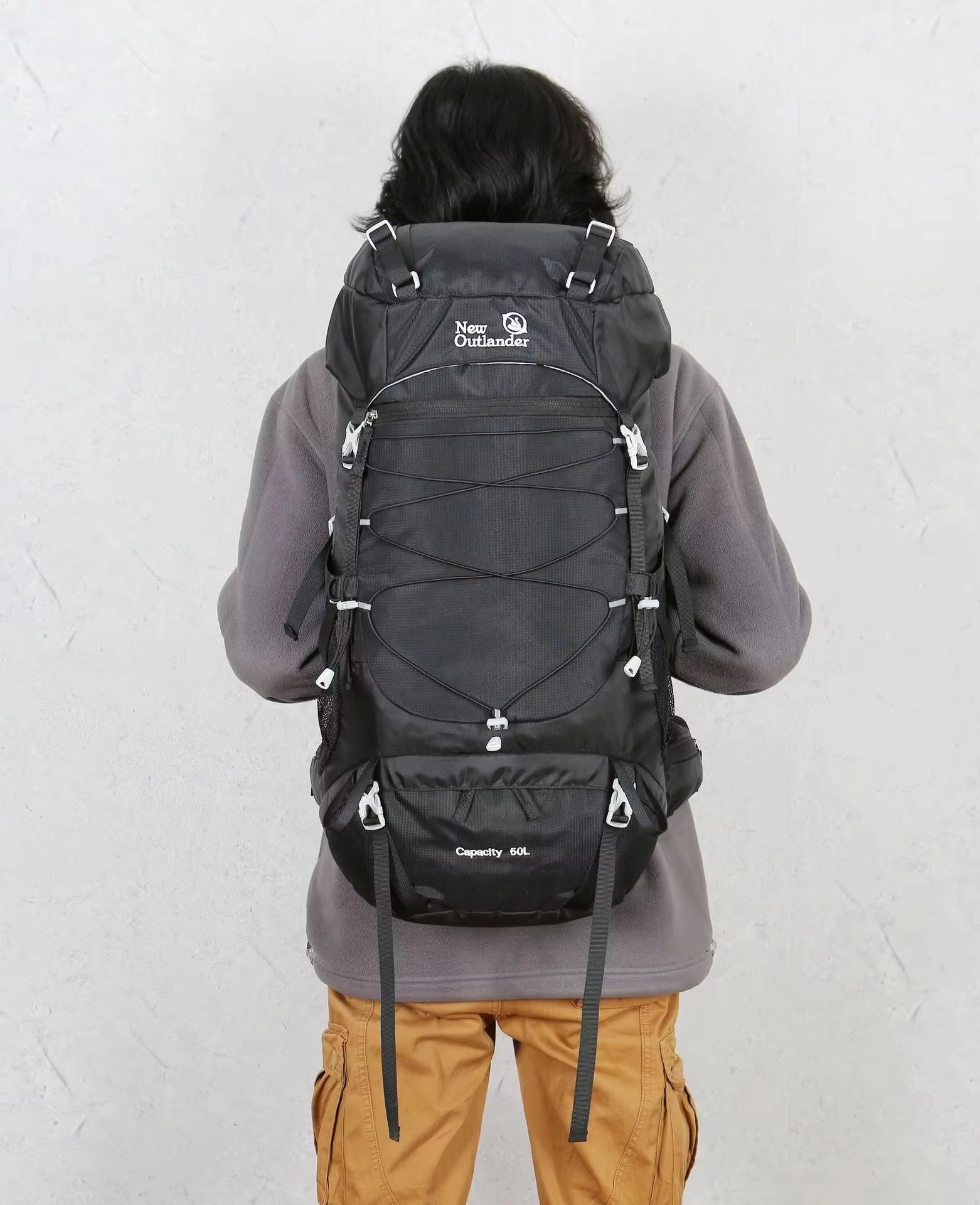 Anti-Theft 50L Nylon Camping Trekking Backpack detail image