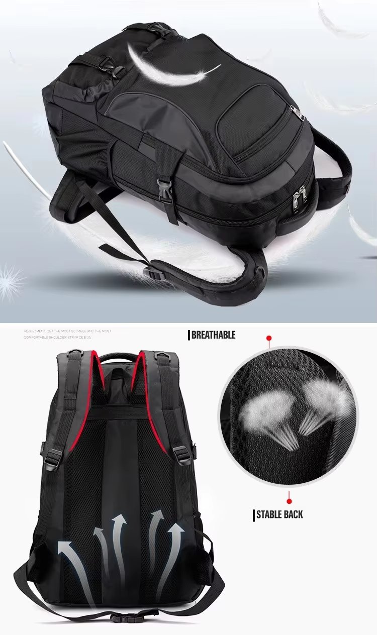 Anti-Theft 65L Polyester Camping Trekking Backpack detail image