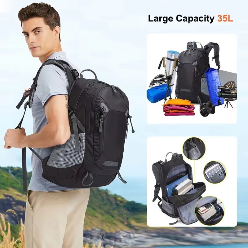 Anti-Theft 35L Nylon Camping Trekking Backpack detail image
