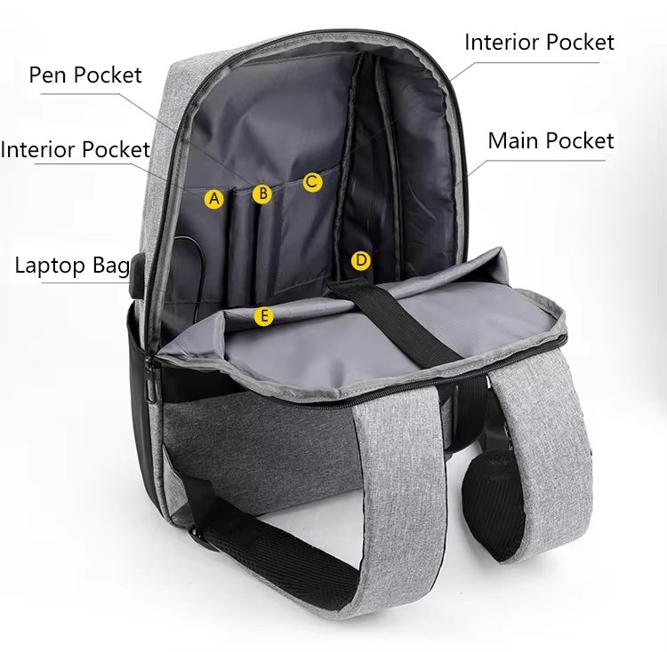 Water-Resistant Large Capacity Business Travel Oxford Laptop Backpack product detail