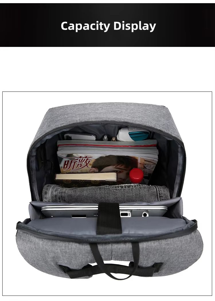 Water-Resistant Large Capacity USB Modern School Oxford Laptop Backpack product detail