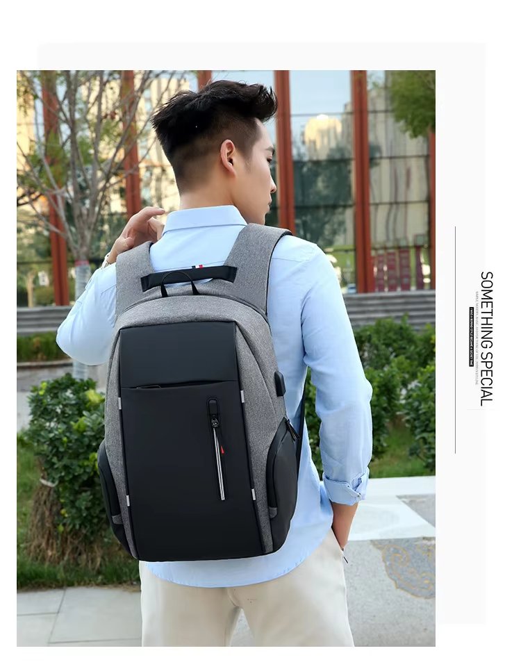 Water-Resistant Large Capacity USB Modern School Oxford Laptop Backpack product detail