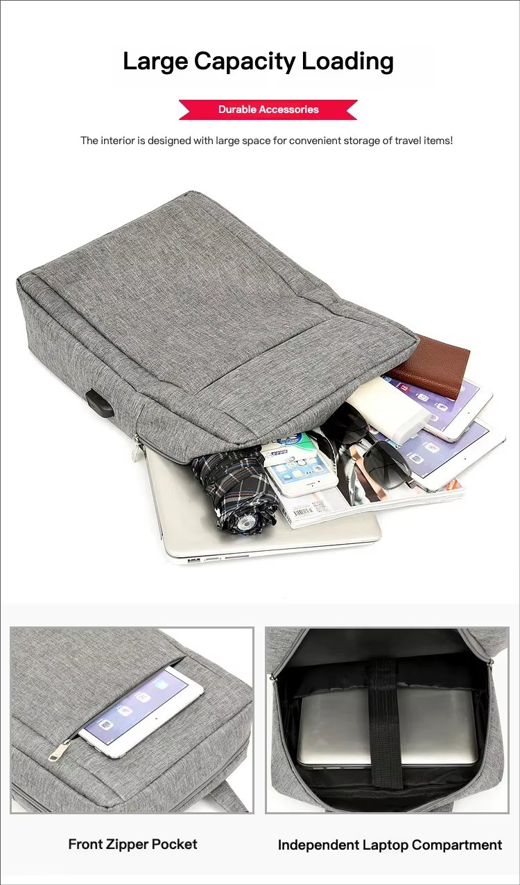 Water-Resistant USB Slim Business Travel Oxford Laptop Backpack product detail