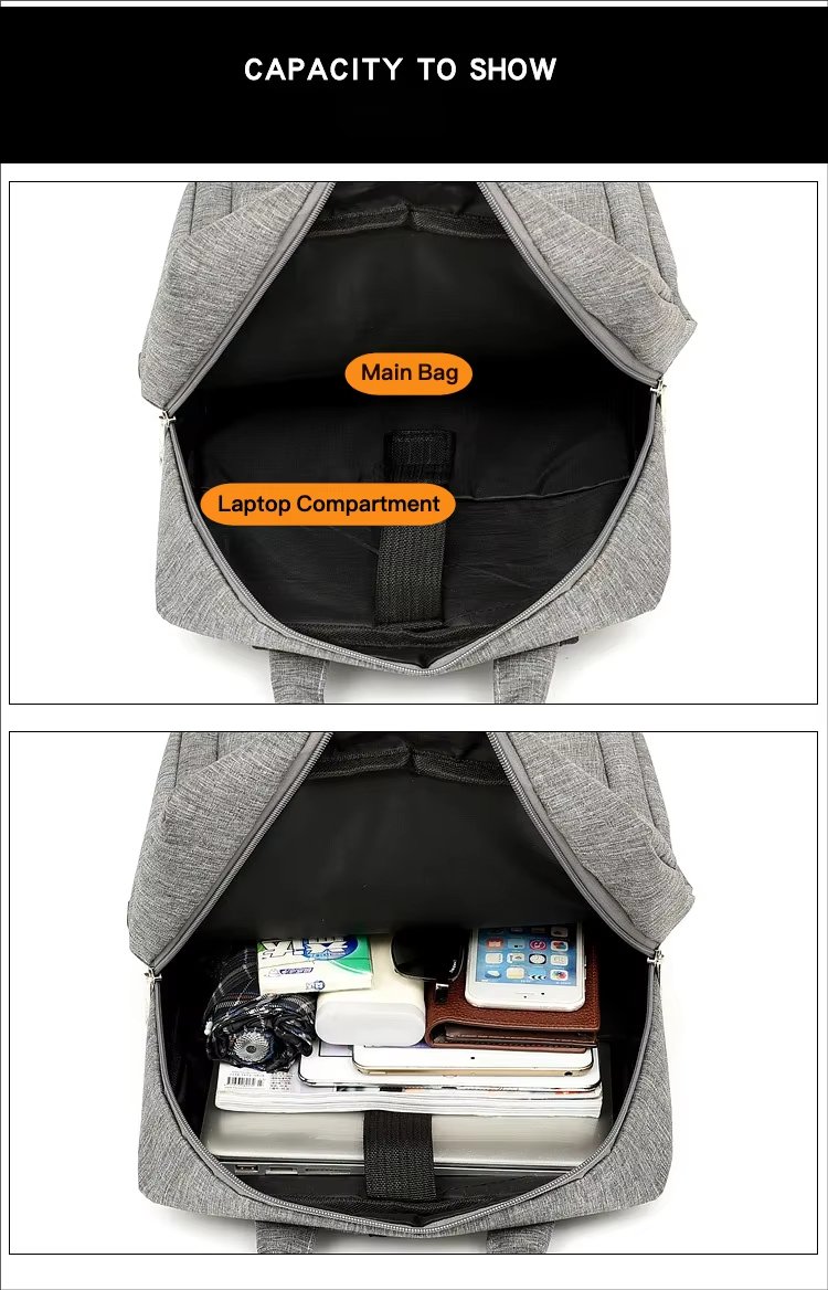 Water-Resistant USB Slim Business Travel Oxford Laptop Backpack product detail