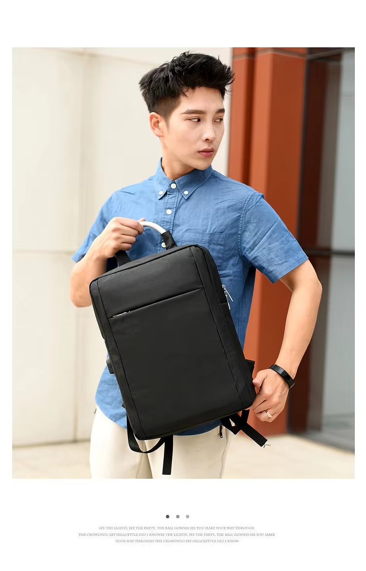 Water-Resistant USB Slim Business Travel Oxford Laptop Backpack product detail