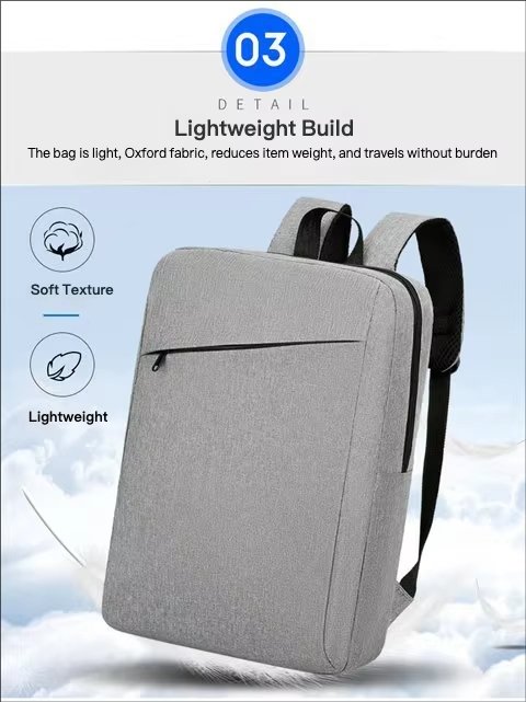 Water-Resistant Large Capacity Lightweight Slim Business Oxford Laptop Backpack product detail