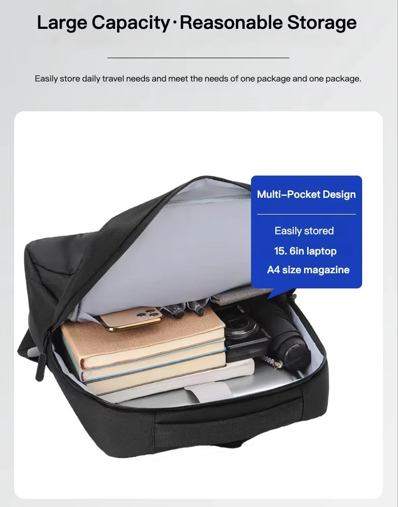 Large Capacity Lightweight USB Modern Business Oxford Laptop Backpack product detail