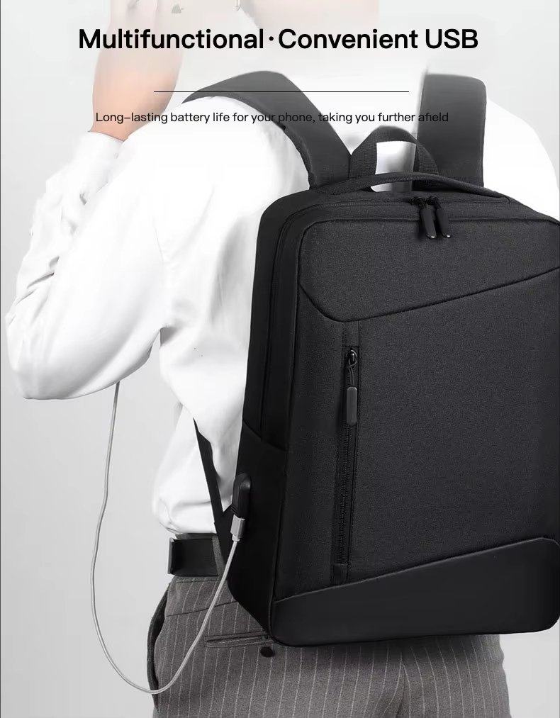 Large Capacity Lightweight USB Modern Business Oxford Laptop Backpack product detail