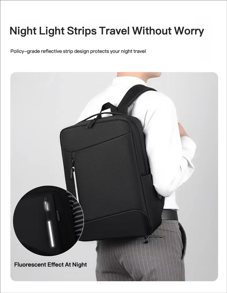 Large Capacity Lightweight USB Modern Business Oxford Laptop Backpack product detail