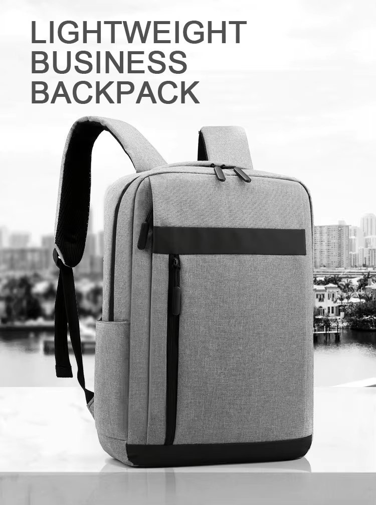 Large Capacity USB Business Travel School Polyester Laptop Backpack product detail