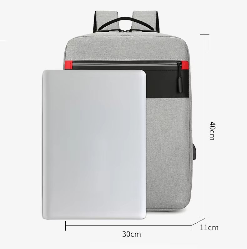 Water-Resistant USB Business School Oxford Laptop Backpack product detail