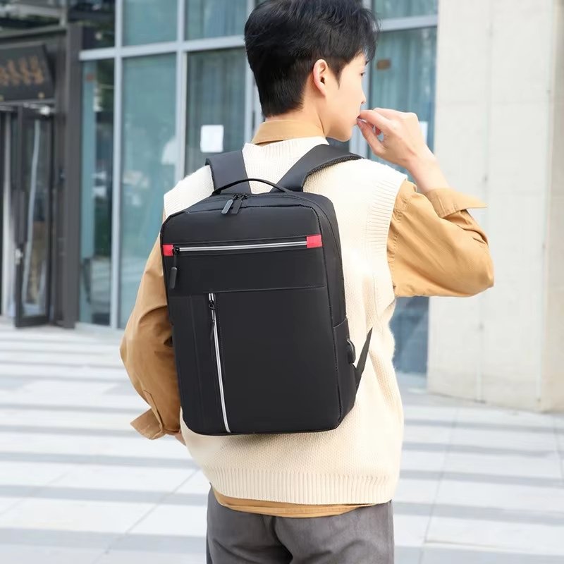 Water-Resistant USB Business School Oxford Laptop Backpack product detail