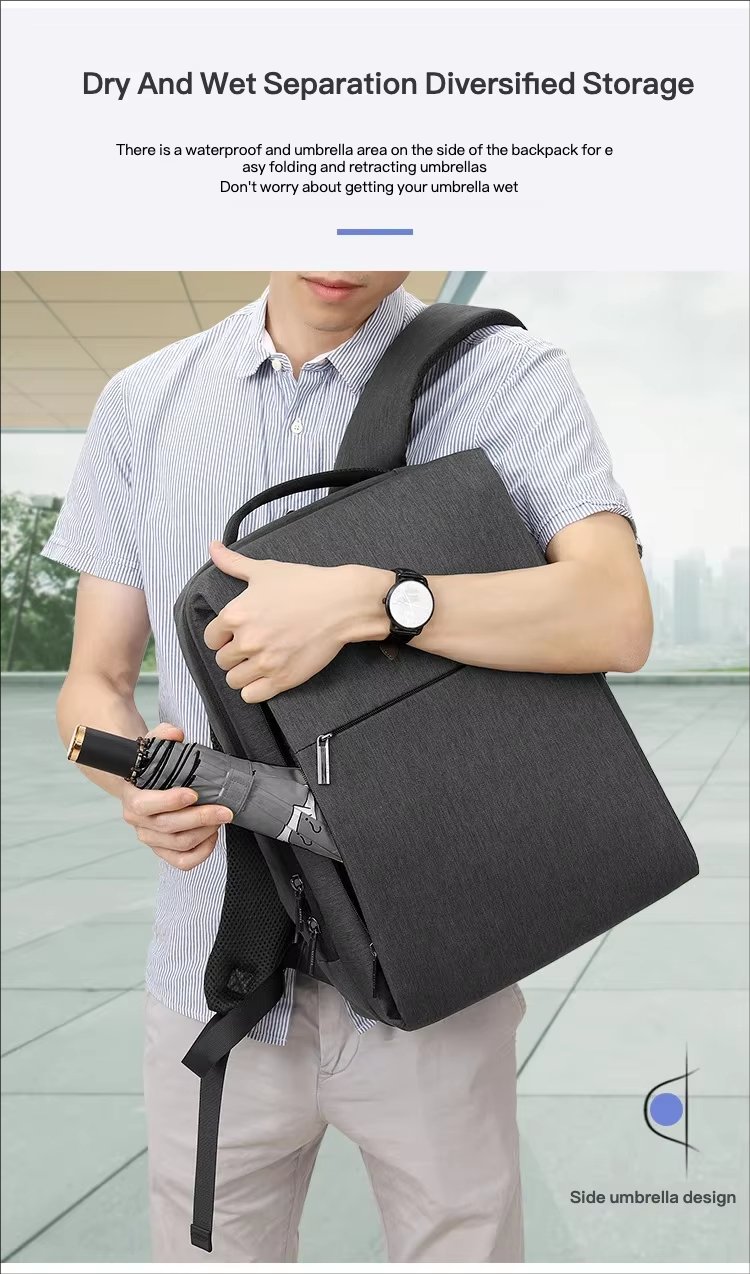 Water-Resistant USB Business School Casual Oxford Laptop Backpack product detail