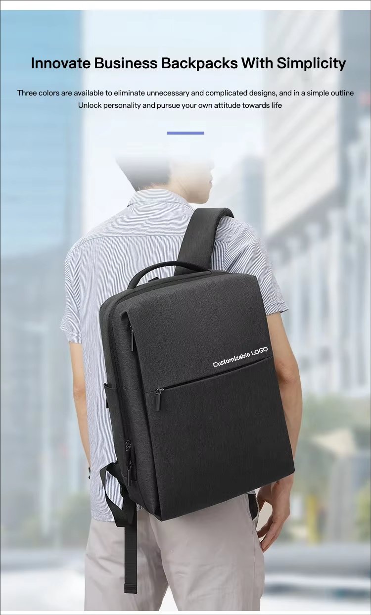 Water-Resistant USB Business School Casual Oxford Laptop Backpack product detail
