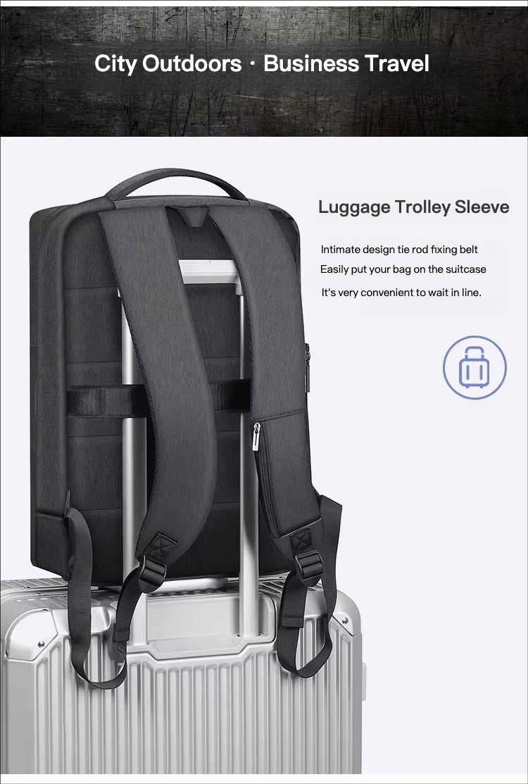Water-Resistant USB Business School Casual Oxford Laptop Backpack product detail