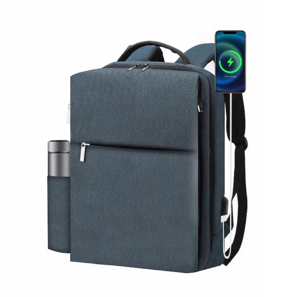 Water-Resistant USB Business School Casual Oxford Laptop Backpack product detail