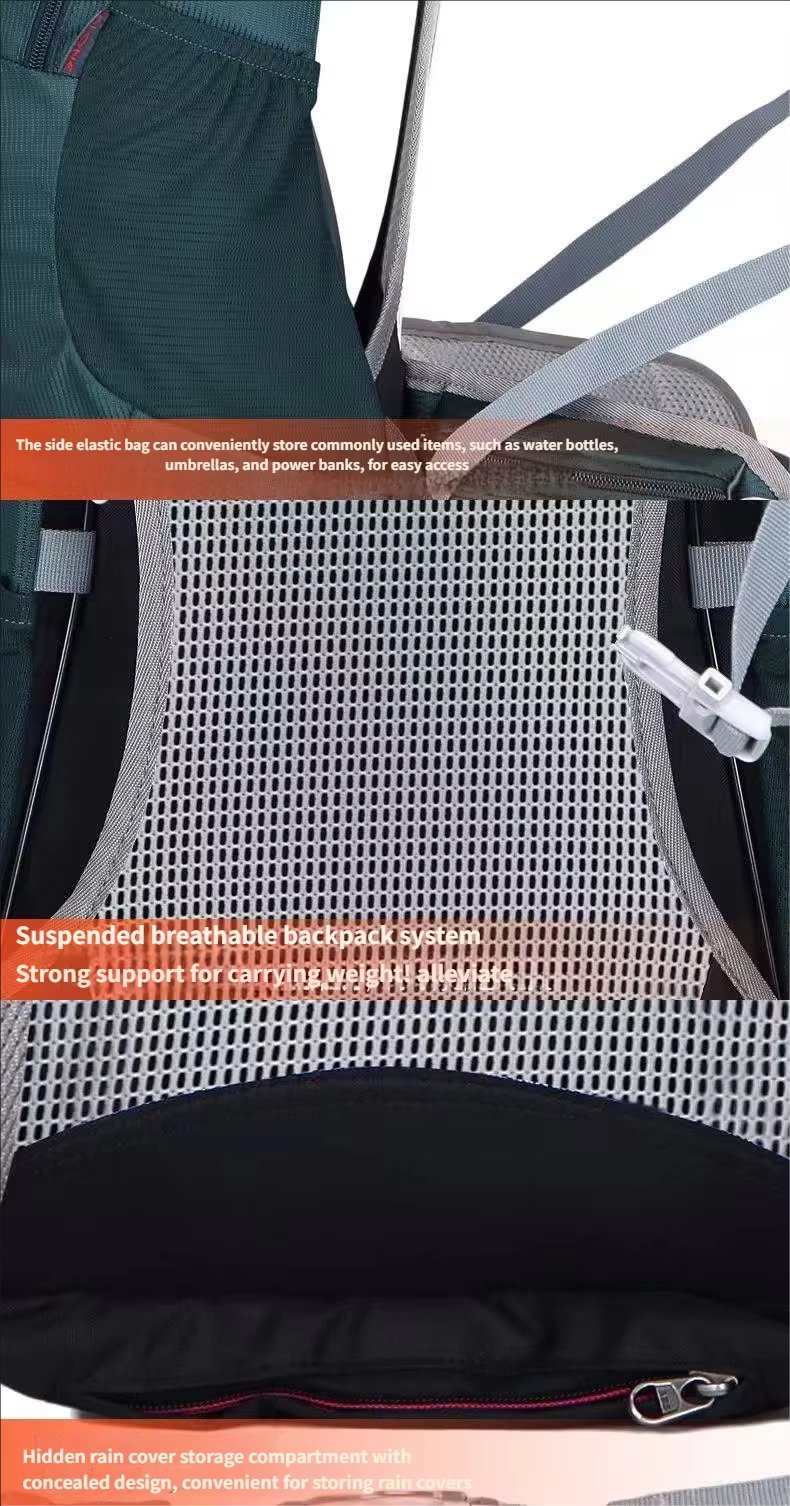 Waterproof Camping Nylon Trekking Backpack detail image