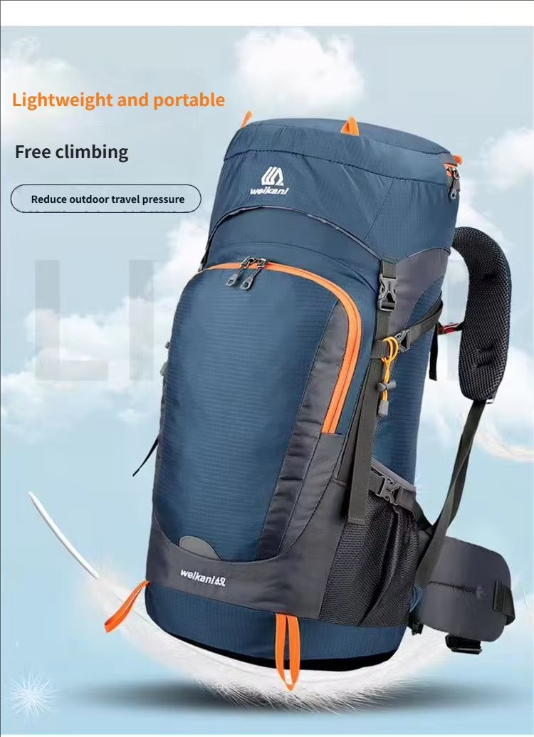 65L Anti-Theft Nylon Trekking Backpack detail image