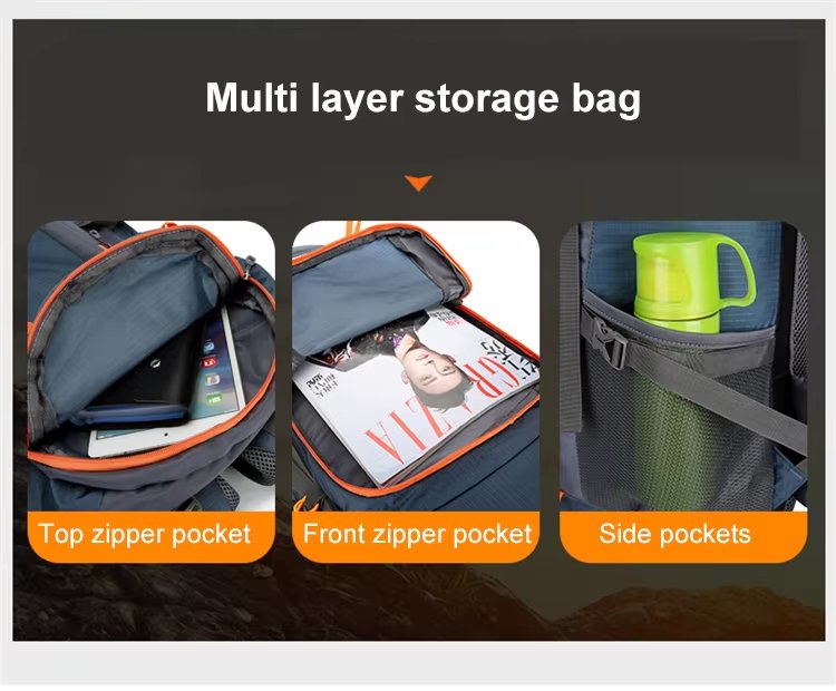 65L Anti-Theft Nylon Trekking Backpack detail image