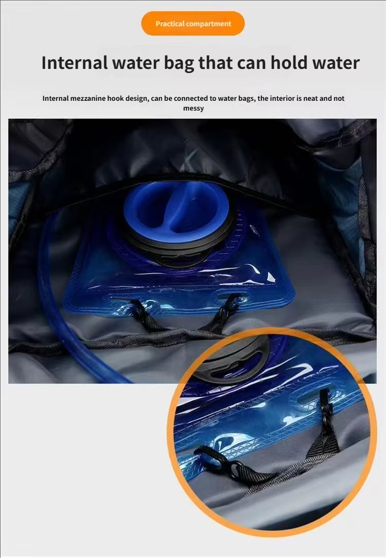 65L Anti-Theft Nylon Trekking Backpack detail image