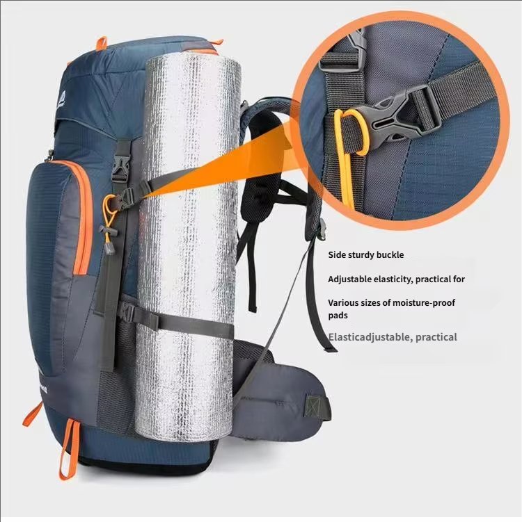 65L Anti-Theft Nylon Trekking Backpack detail image