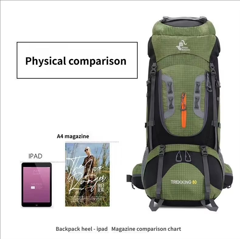 Anti-Theft 80L Oxford Camping Trekking Backpack detail image
