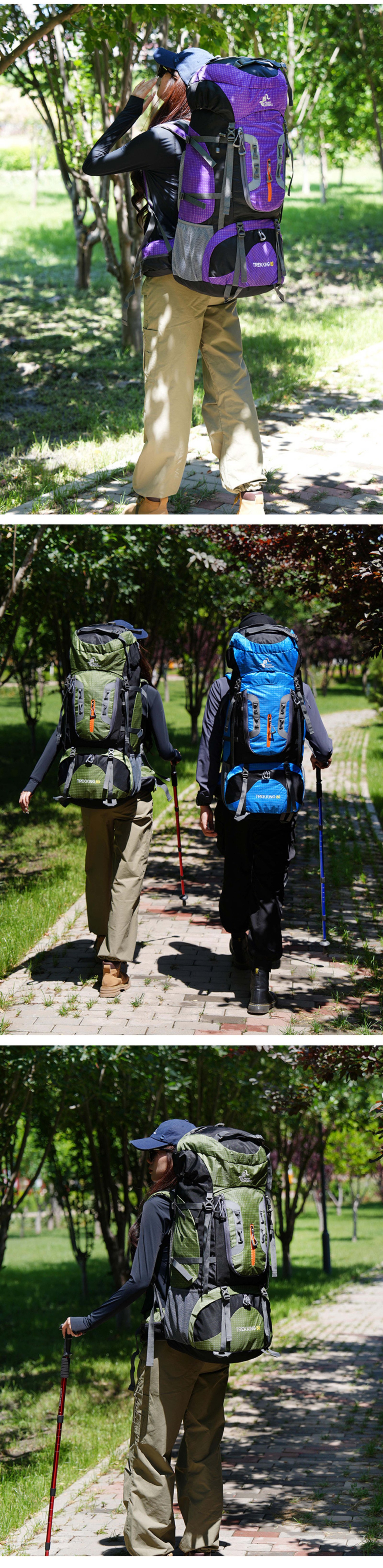 Anti-Theft 80L Oxford Camping Trekking Backpack detail image