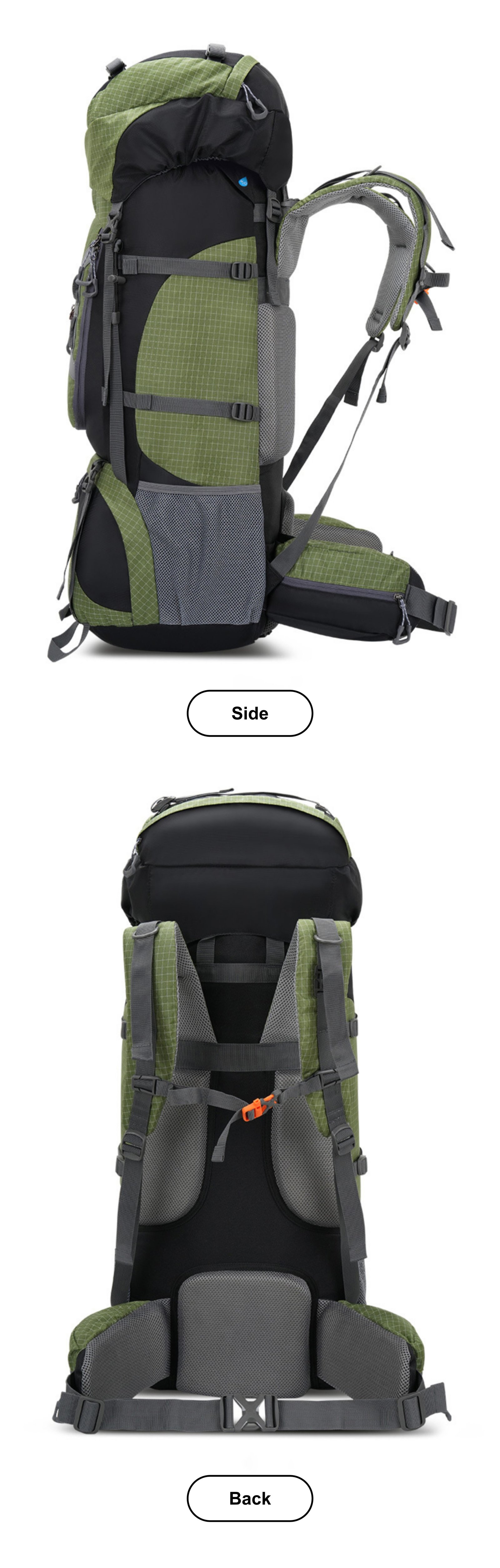 Anti-Theft 80L Oxford Camping Trekking Backpack detail image