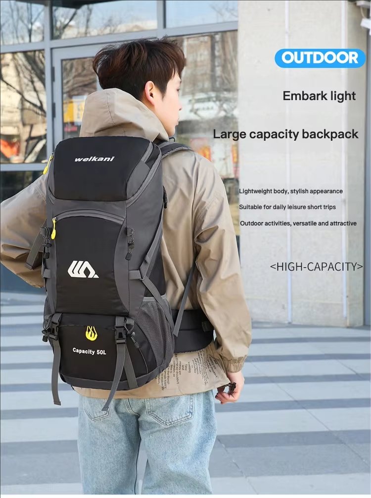 50L Anti-Theft Oxford Trekking Backpack detail image