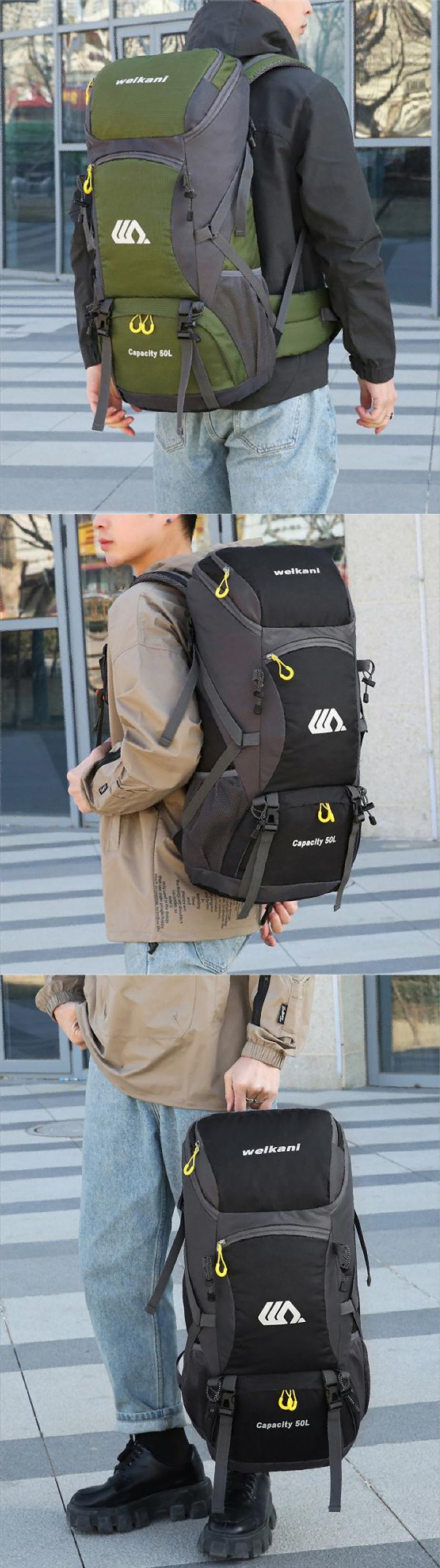 50L Anti-Theft Oxford Trekking Backpack detail image