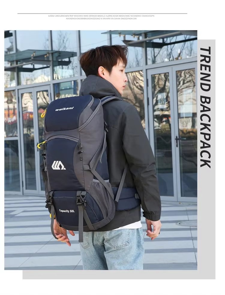 50L Anti-Theft Oxford Trekking Backpack detail image