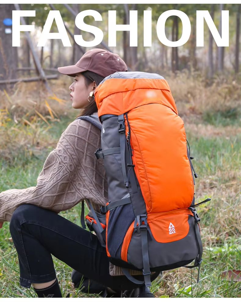 Anti-Theft 65L Nylon Camping Trekking Backpack detail image