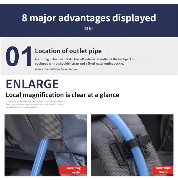Anti-Theft 65L Nylon Camping Trekking Backpack detail image