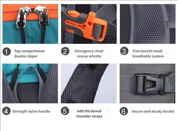 Anti-Theft 65L Nylon Camping Trekking Backpack detail image