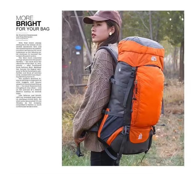 Anti-Theft 65L Nylon Camping Trekking Backpack detail image