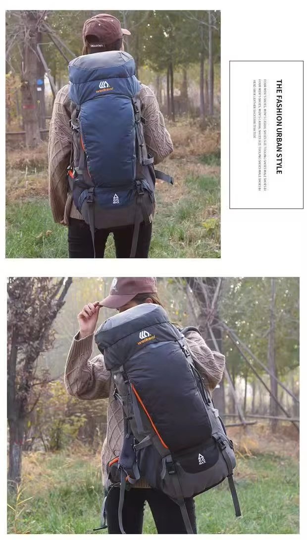 Anti-Theft 65L Nylon Camping Trekking Backpack detail image