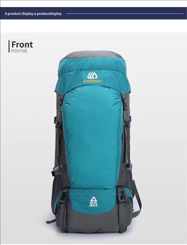 Anti-Theft 65L Nylon Camping Trekking Backpack detail image