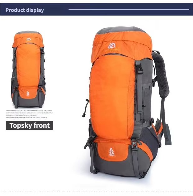 Anti-Theft 65L Nylon Camping Trekking Backpack detail image