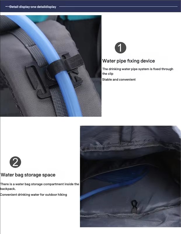 Anti-Theft 65L Nylon Camping Trekking Backpack detail image