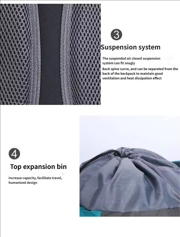 Anti-Theft 65L Nylon Camping Trekking Backpack detail image