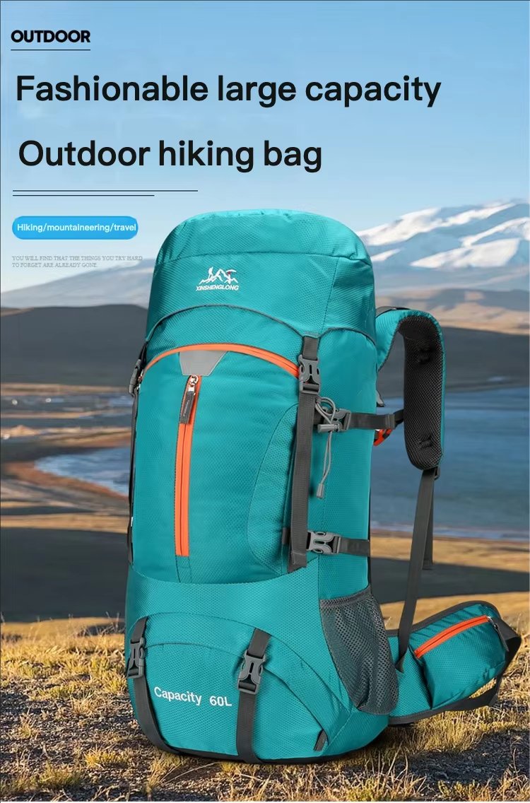 Anti-Theft 60L Nylon Camping Trekking Backpack detail image