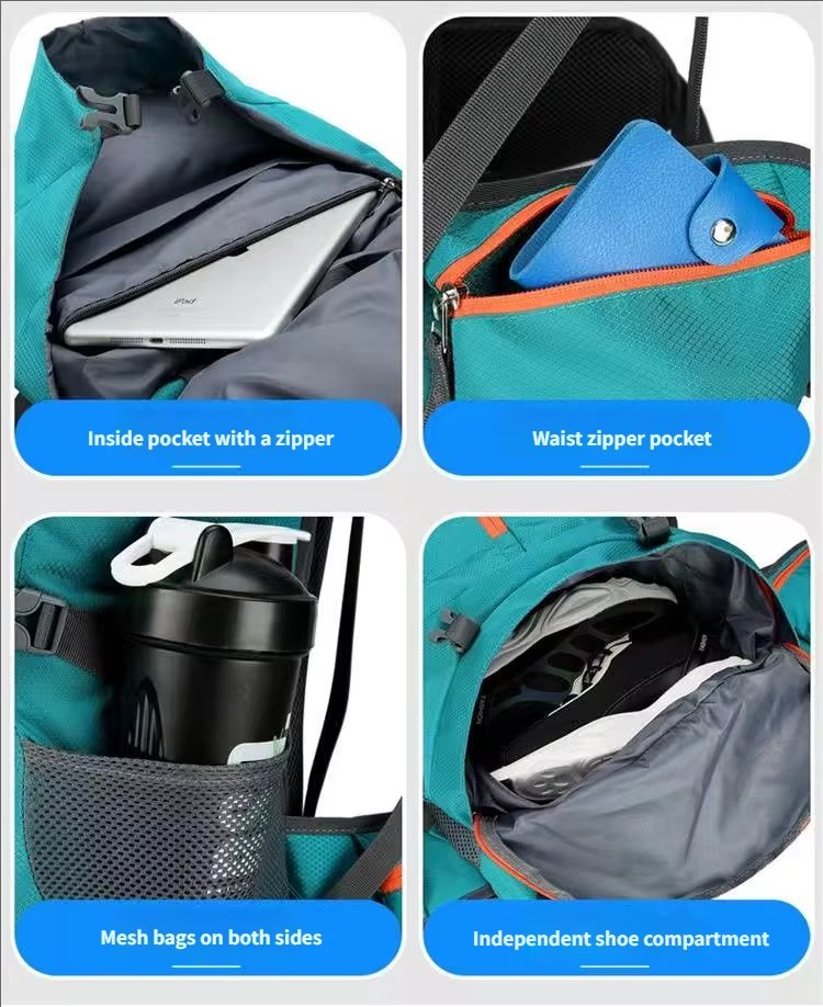 Anti-Theft 60L Nylon Camping Trekking Backpack detail image