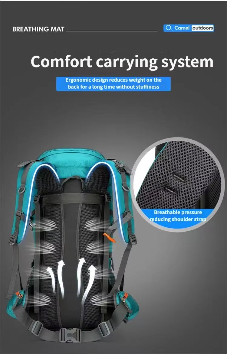 Anti-Theft 60L Nylon Camping Trekking Backpack detail image