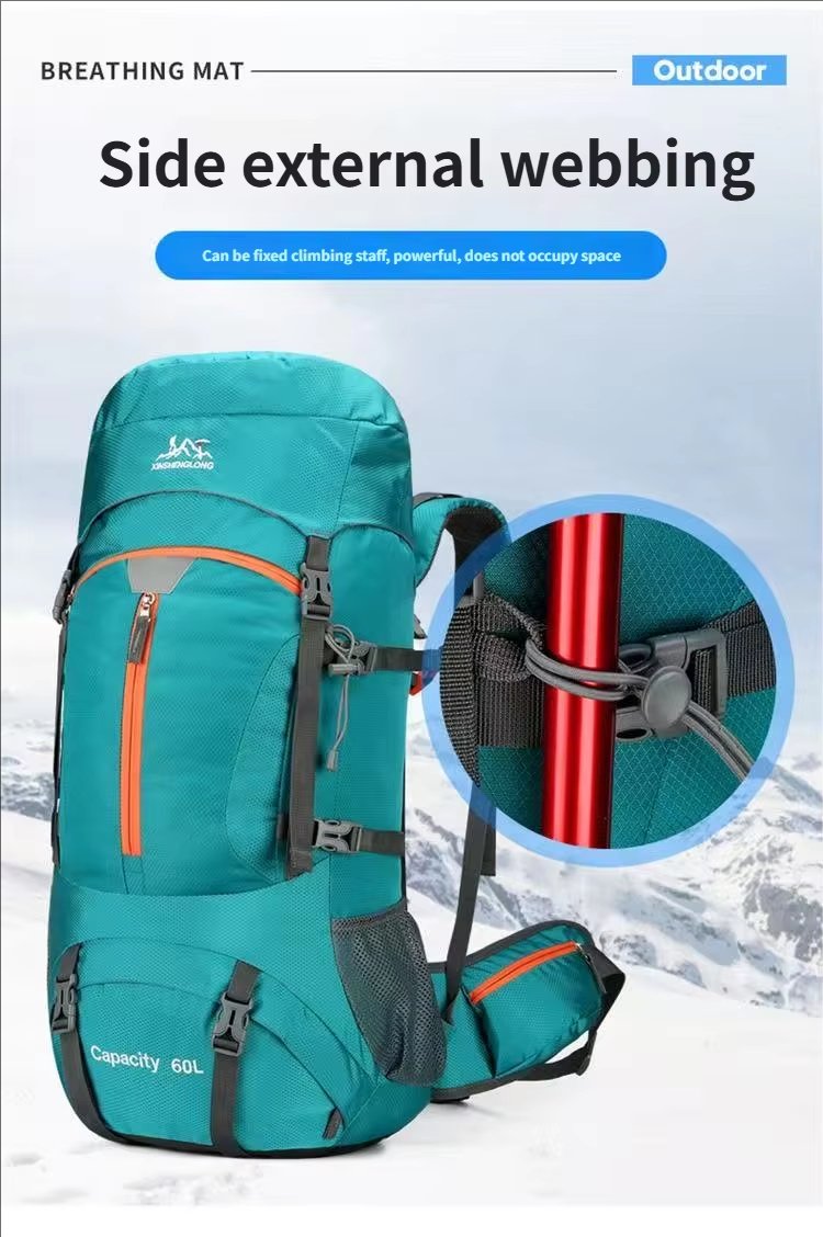 Anti-Theft 60L Nylon Camping Trekking Backpack detail image