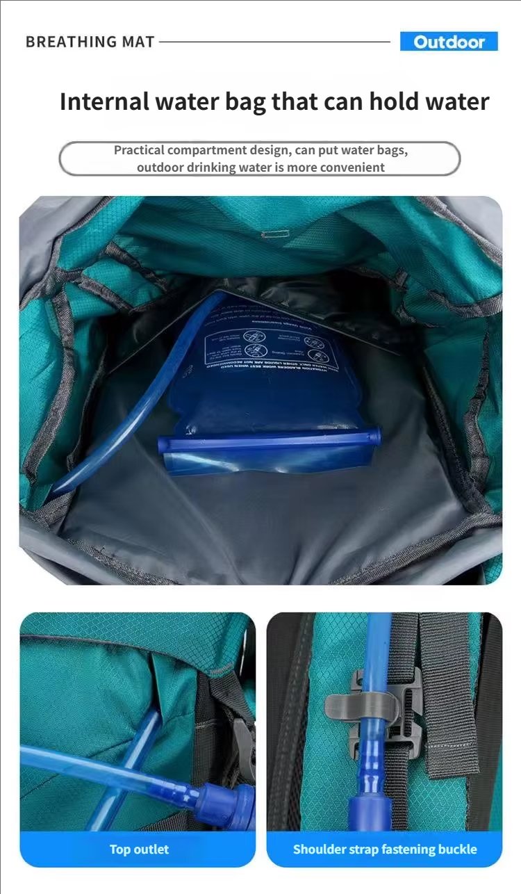Anti-Theft 60L Nylon Camping Trekking Backpack detail image