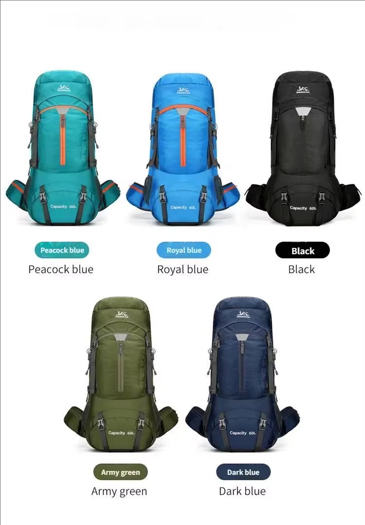 Anti-Theft 60L Nylon Camping Trekking Backpack detail image