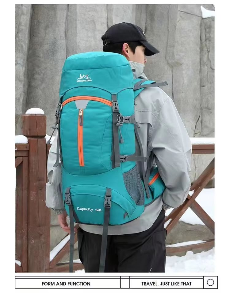 Anti-Theft 60L Nylon Camping Trekking Backpack detail image