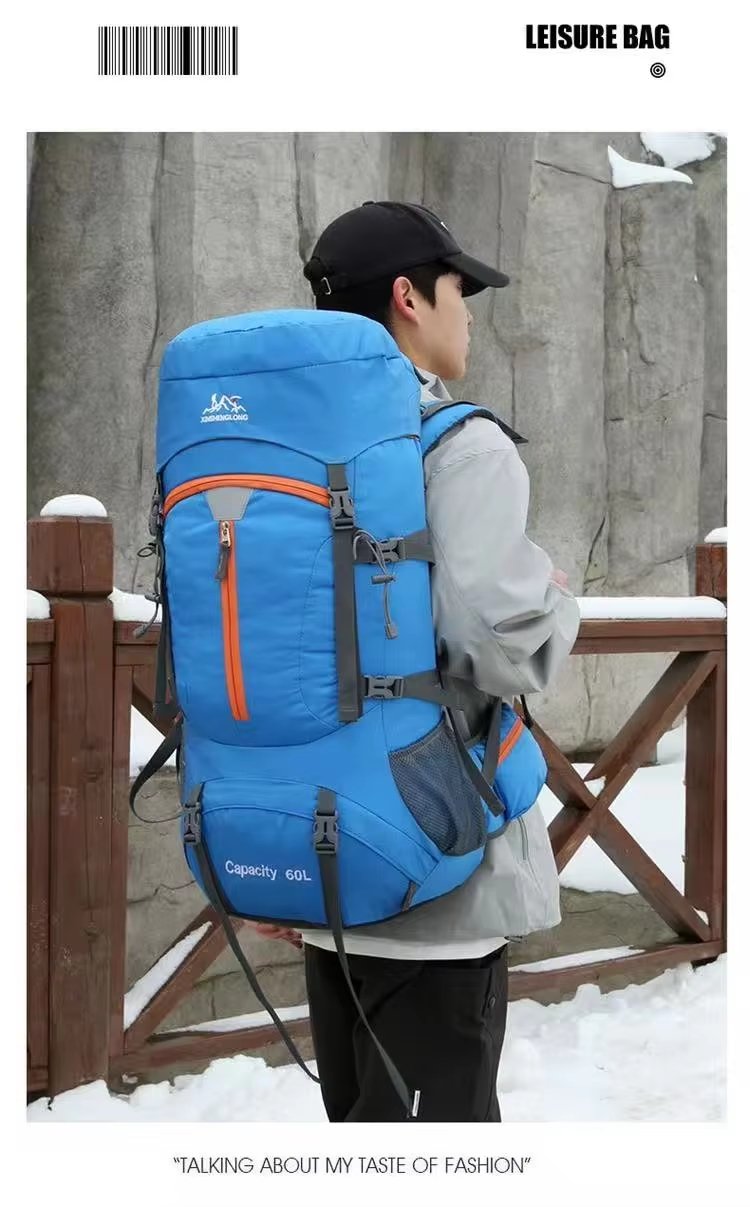 Anti-Theft 60L Nylon Camping Trekking Backpack detail image