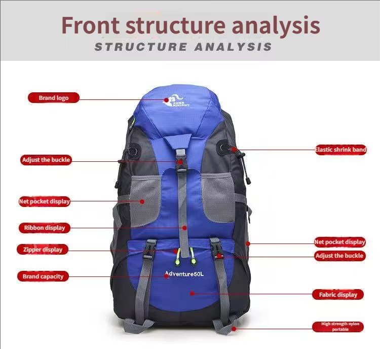 Anti-Theft Oxford Softback Trekking Backpack detail image